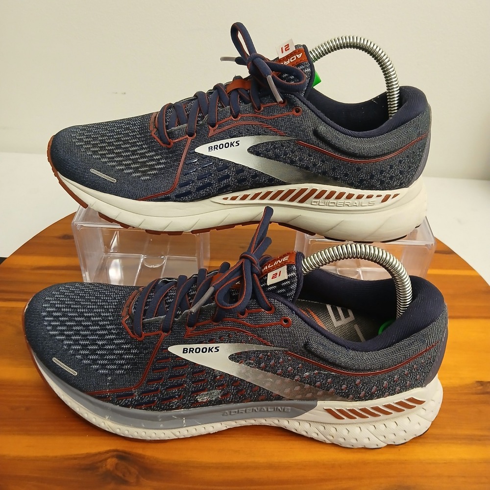 Brooks Adrenaline GTS 21 Mens 8 Blue Running Shoes Sneakers 1103491D420
